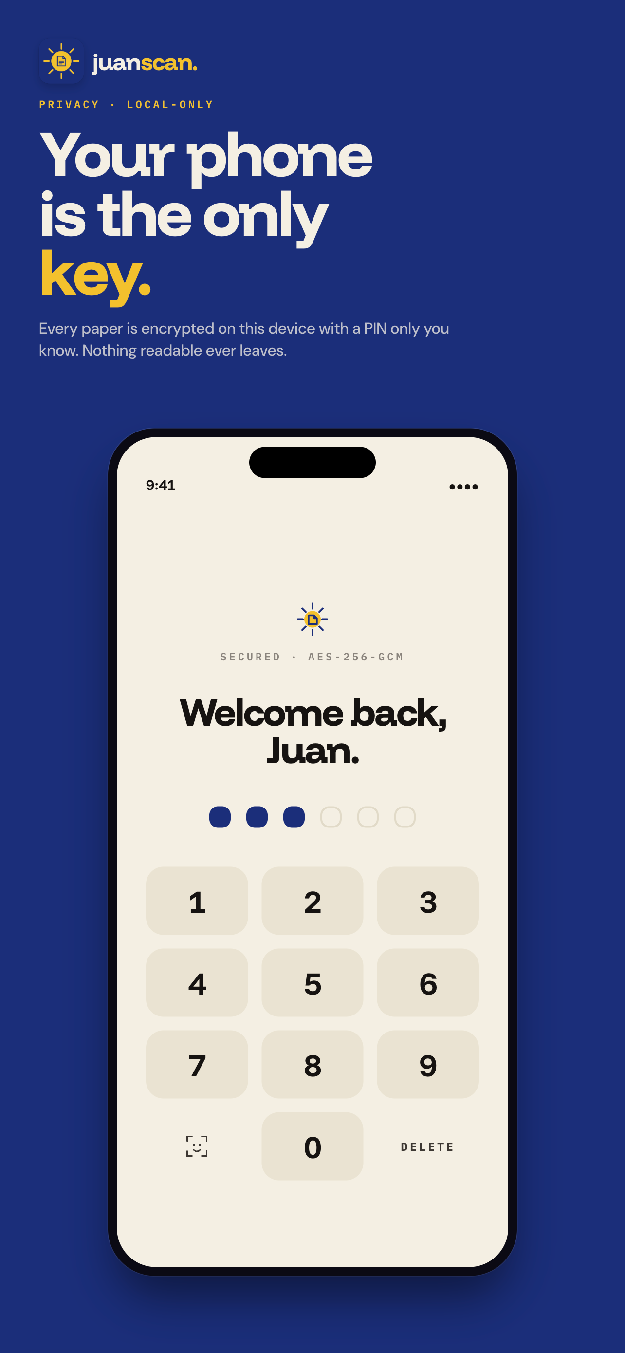 Lock screen, your phone is the only key