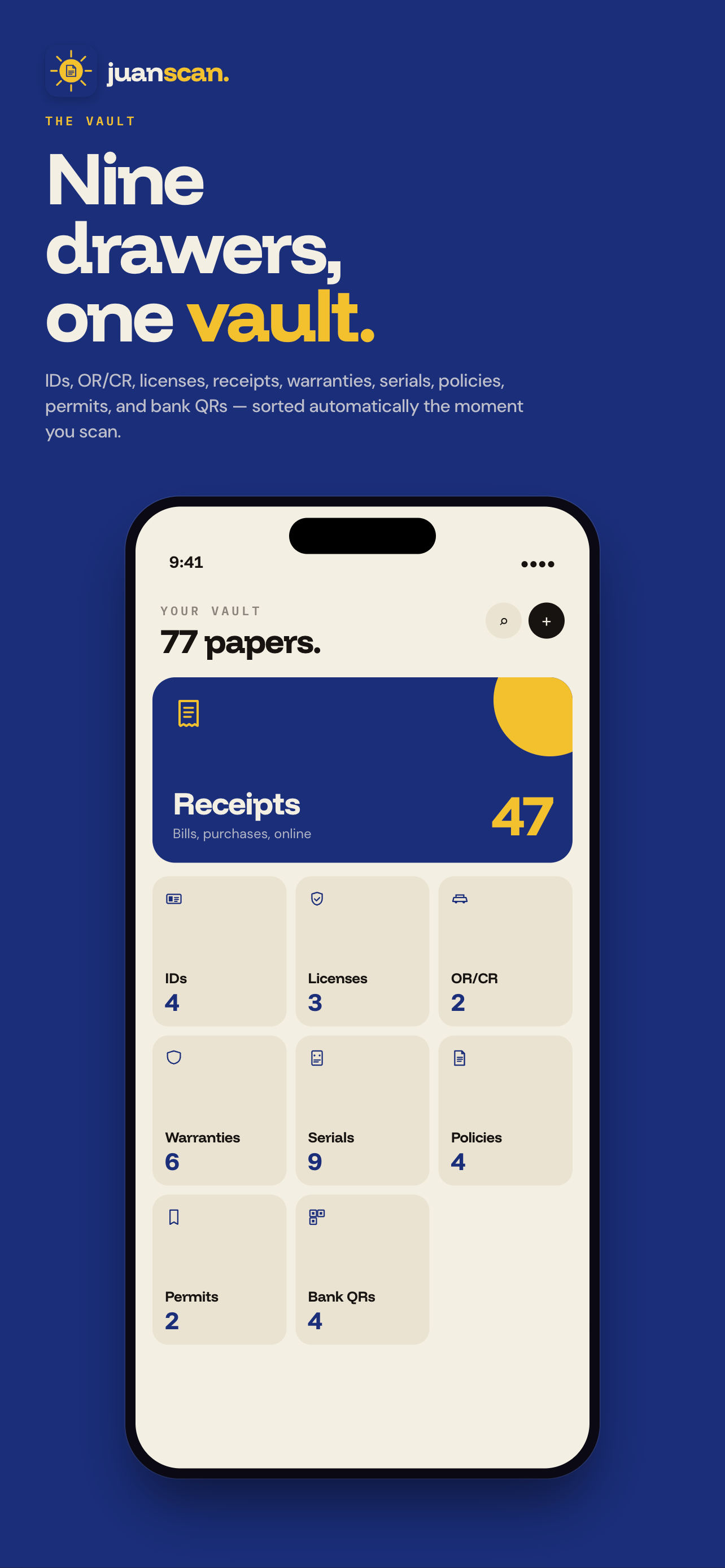 Search finding a detail across every saved paper